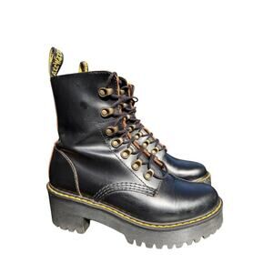 Dr Martens Leona Hi Heel Combat Boot Women US size 6